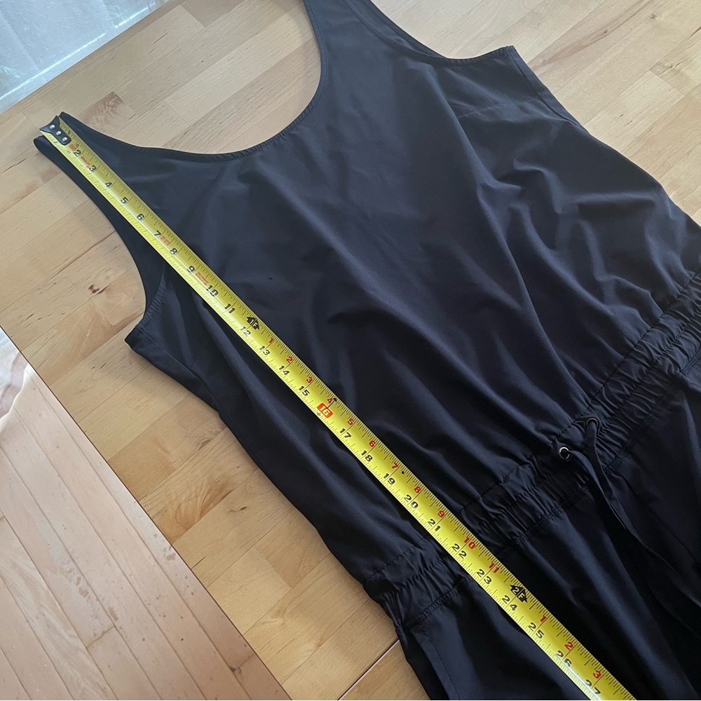 Athleta Crossback Black Sleeveless Jumpsuit Romoer Athletic Joggers Size 12 - Picture 13 of 14